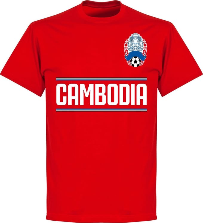 Cambodja Team T-Shirt - Rood - XXXXL