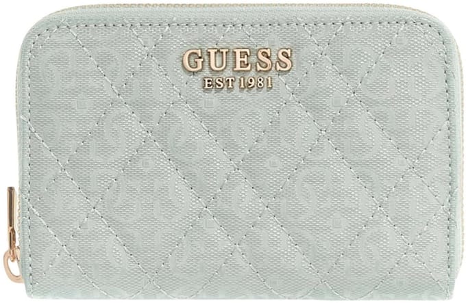 GUESS portemonnee Isemay SLG Medium Zip Wallet Light Sage mintgroen