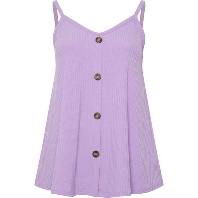 Yours Lilapaarse Geribbelde Swingtop Size 42