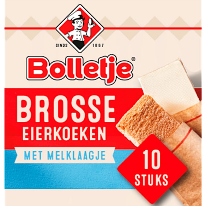 Bolletje brosse eierkoek met melklaagje 10x 15.5 gr