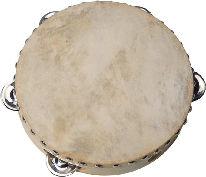 GOKI Muziek - Tamboerijn - Met 5 Schellen En Natuurvel - 3 Jaar