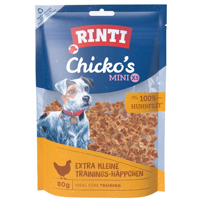 2x80g Rinti Extra Mini XS Kip Hondensnacks