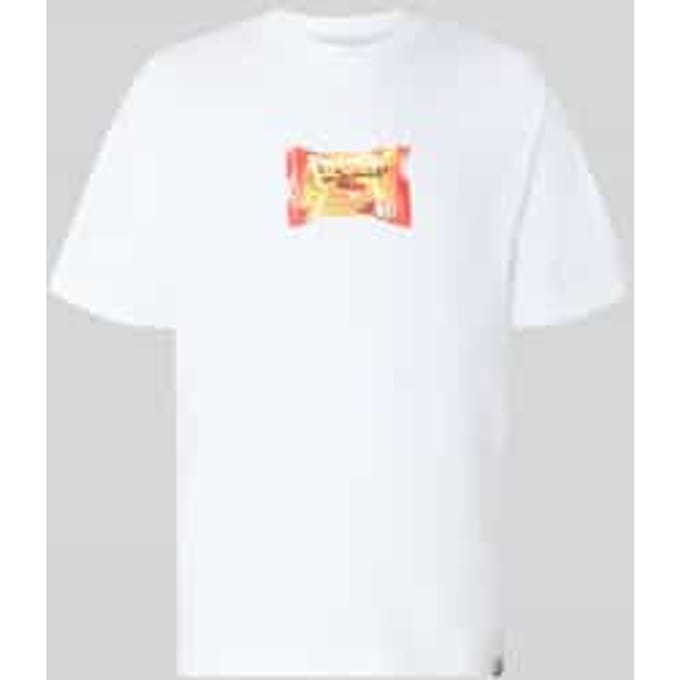 Regular fit t-shirt met motiefprint model 'Road Side Snack'