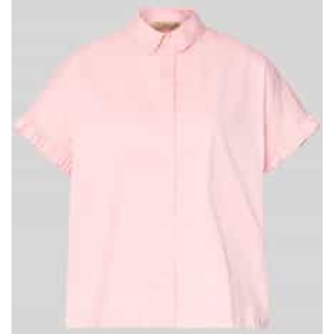 regular fit blouse met blinde knoopsluiting