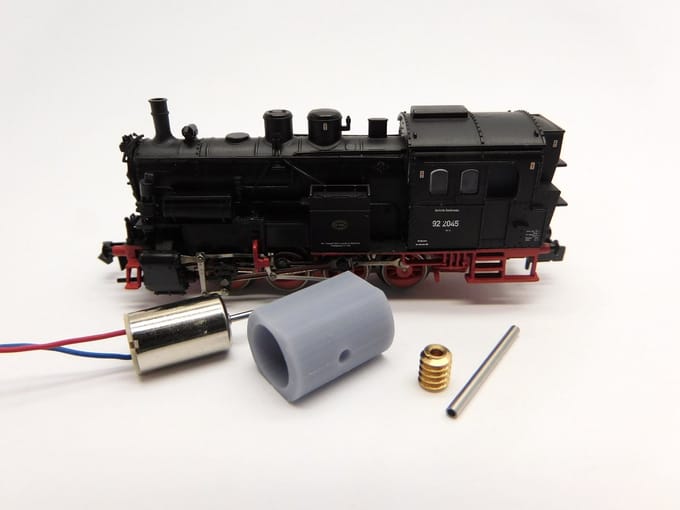 micromotor NM059G motor ombouwset voor Minitrix BR 92.20 DB, K.Bay.Sts.B. R 4/4