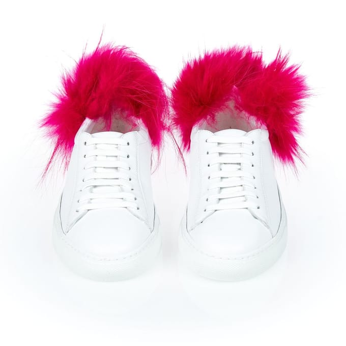 Mr&Mrs Italy Witte Lamsleer Dames Sneaker