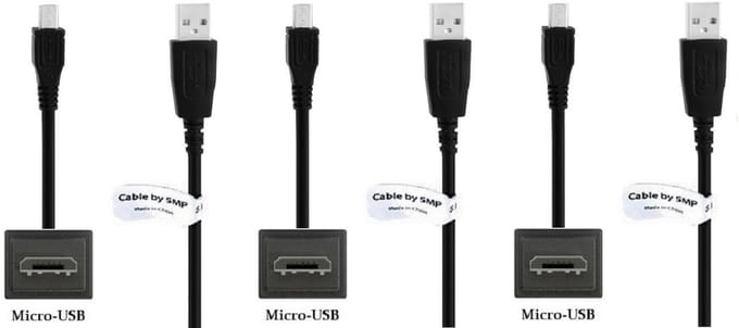 2 stuks OneOne 1,0m Mini USB kabel. Extra sterke laadkabel. Stevig oplaadkabel snoer past op Sony DS 3 Wireless Controller, Move Motion Controller, PS3 SIXAXIS Wireless Controller