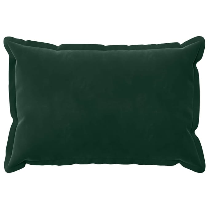vidaXL - Kussensloop - 2 - st - HOUTEN - Donkergroen - 50 - x - 70 - cm - Fluweel