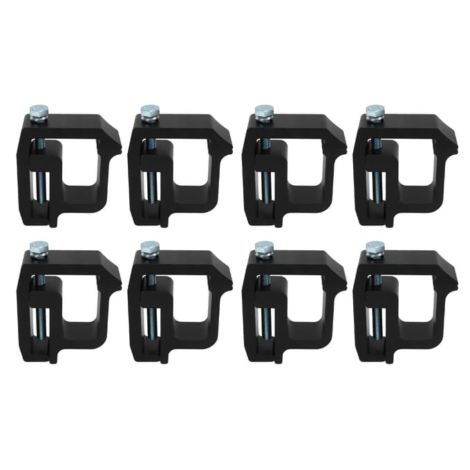 16 stuks Laadbakdeksel Montageklemmen Camper Shell Clips Vervanging voor Chevy Silverado 1500 black