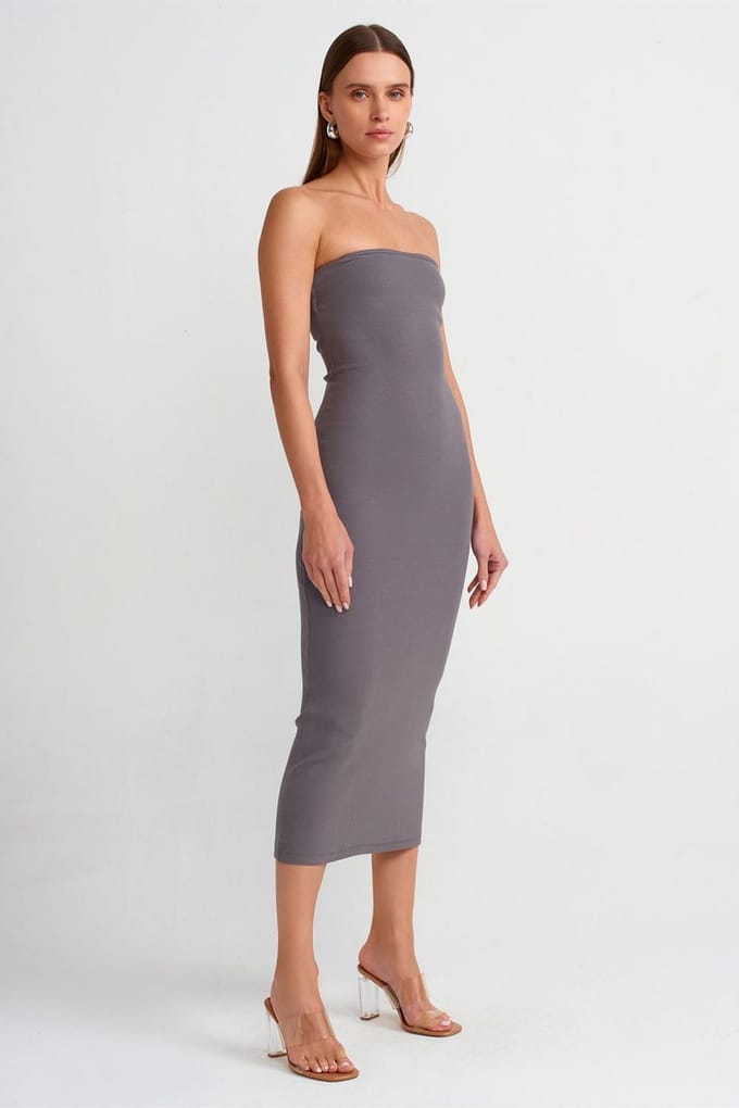 Strapless Bodycon Midi-jurk