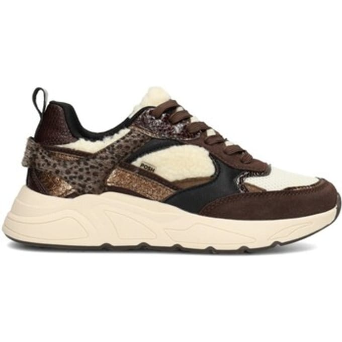 POSH by Poelman CARO Dames Sneakers - Bruin