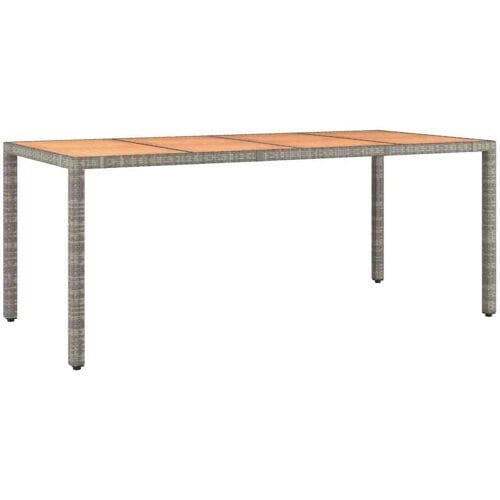 vidaXL - 9-delige - Bistroset - met - kussens - poly - rattan - grijs