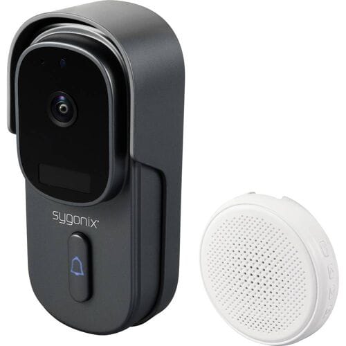 Sygonix Video-deurintercom via WiFi WiFi, Radiografisch Grijs, Wit