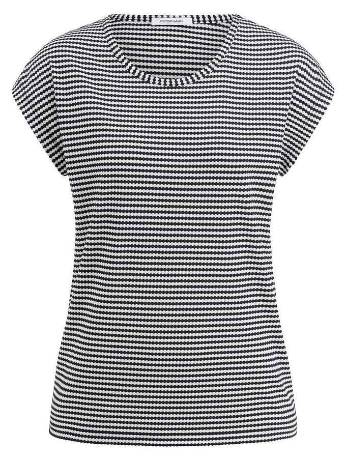 Shirt ronde hals Van Peter Hahn blauw