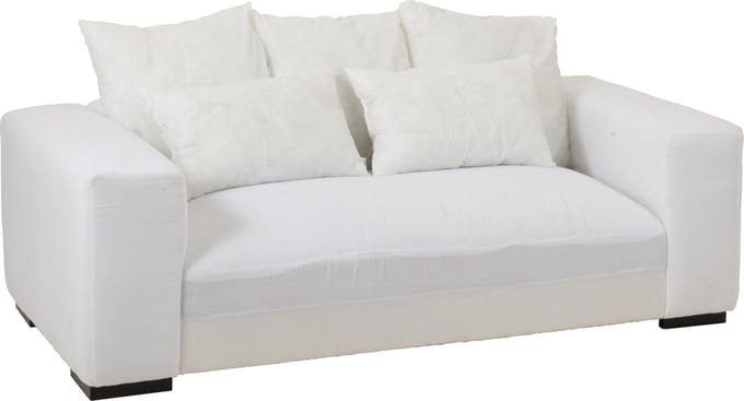 J-Line onderstel Zetel + 5 Kussens Monaco - textiel - wit