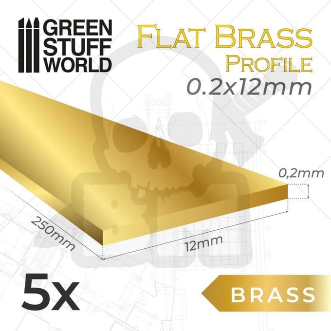 Gstu506340 plat messing profiel 0,2 x 12 mm