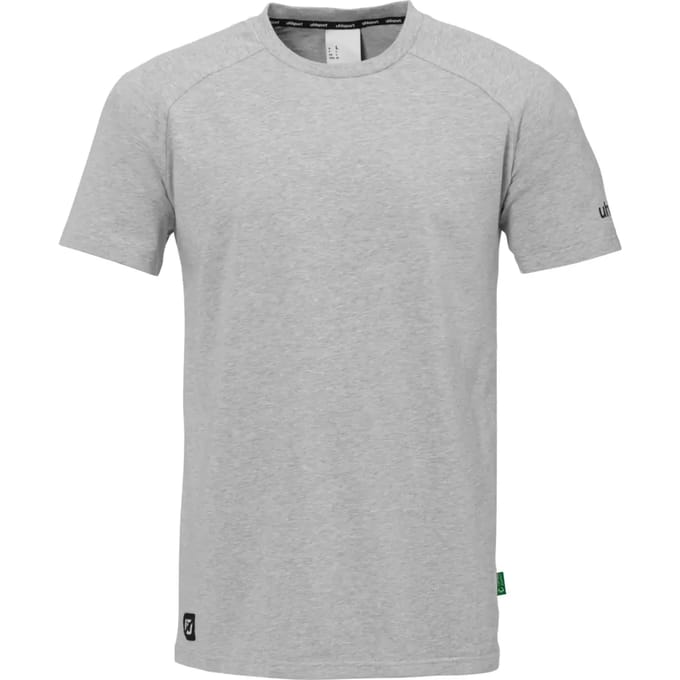 Uhlsport Id T-Shirt Kinderen - Donkergrijs Gemeleerd / Zwart | Maat: 152