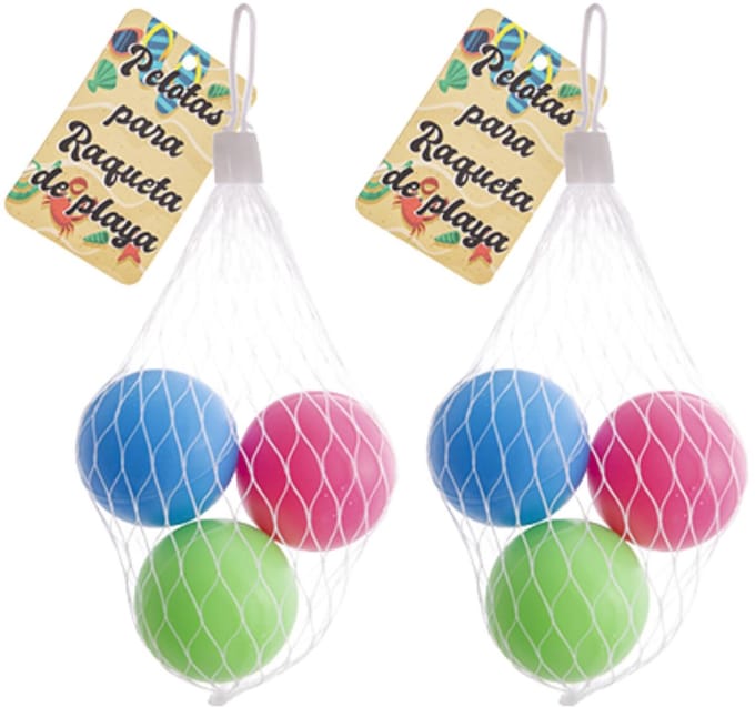 Beachballetjes - multi gekleurd - 40 mm - Set van 6x stuks - premium - strand