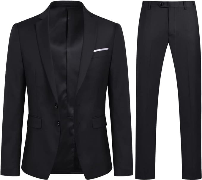 Heren Kostuum Slim Fit Tweedeelig Formeel/Zakelijk Colbert en Pantalon
