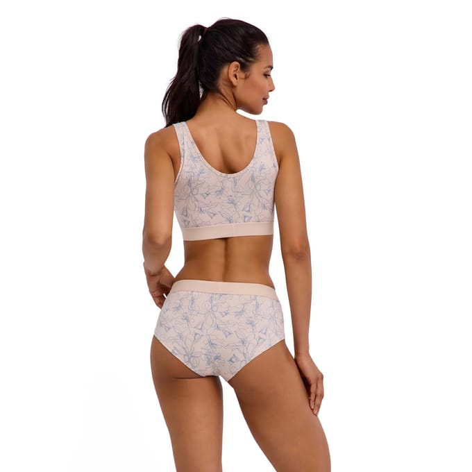 FALKE Daily Comfort Print 2-Pack huidvriendelijk elastisch katoen multipack beha dames veelkleurig - maat S