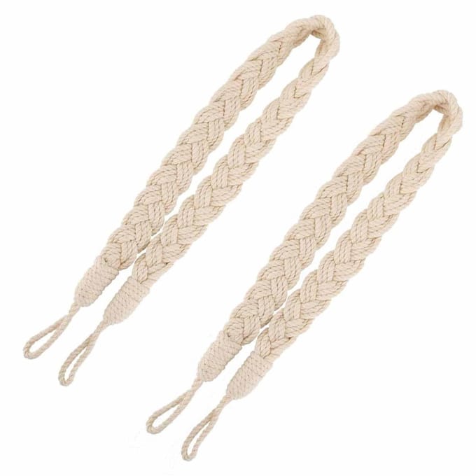 Dailygoods- Gordijn Tiebacks Natuurlijke Katoen - Decoratieve