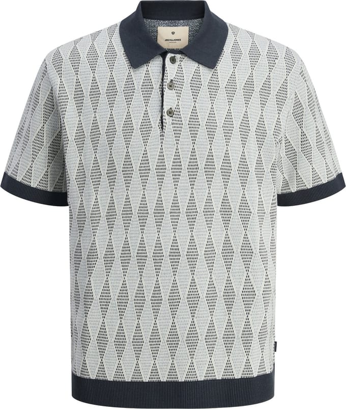 JACK&JONES - JPRBLUJUDE KNIT JAQUARD POLO SS - Heren - Polo's