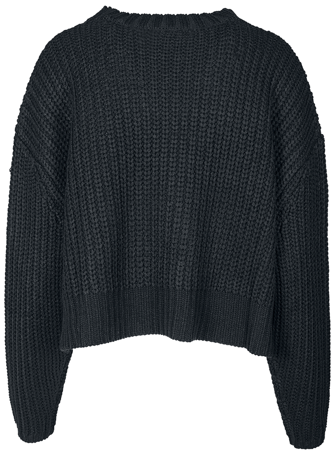 Urban Classics Wide Oversize Dames Gebreide trui - zwart - S