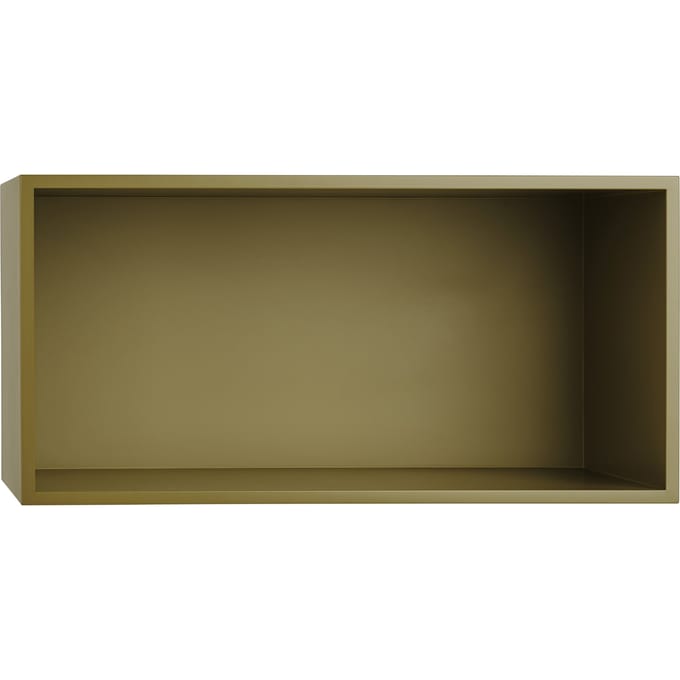 Muuto Mini Stacked 2.0 met achterwand - groot - brown green