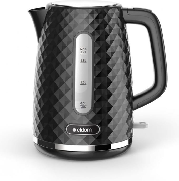 Waterkoker Retro - ELDOM - Zwart Glans - 1.7 Liter - Model 2023 - BPA vrij