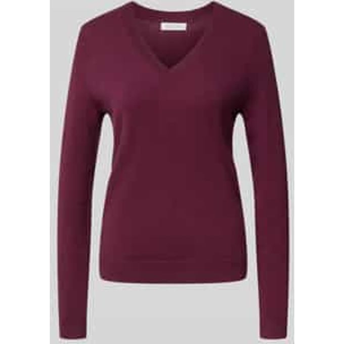 Gebreide pullover met V-hals