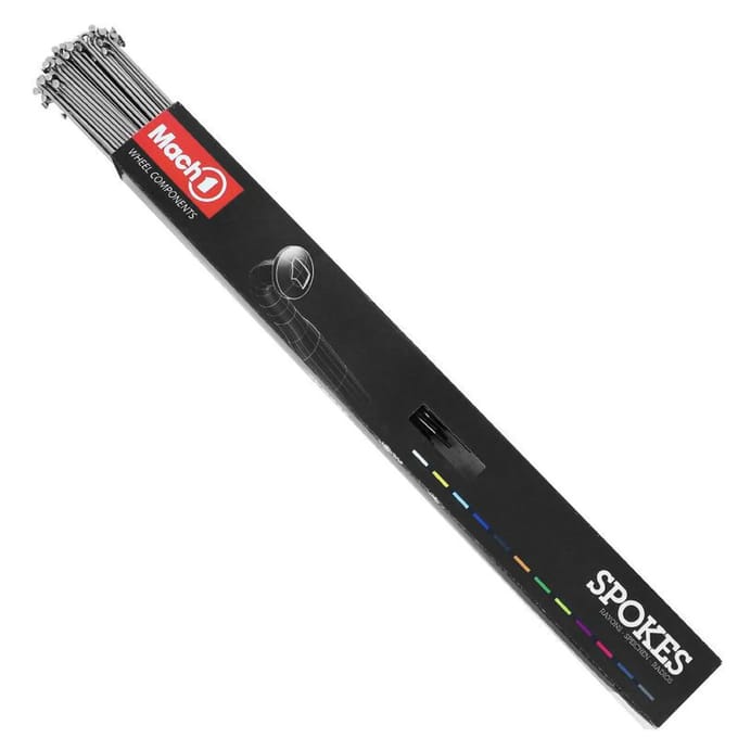 Doos van 100 roestvrij stalen spaken met nippel P2R 266 mm
