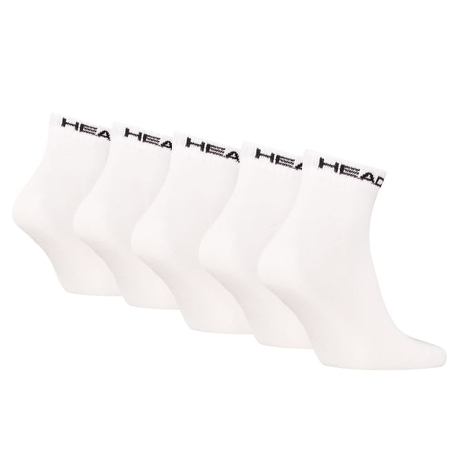 HEAD unisex 5P quartersokken elements wit