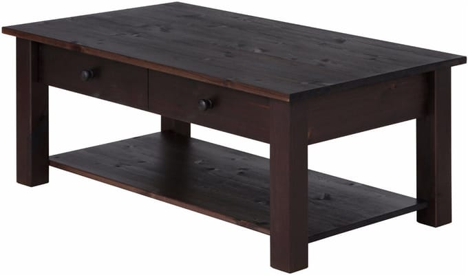 Chicago-Salontafel - 1-lade 1-plank - Grenen Havana
