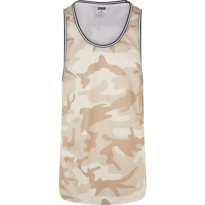 Urban Classics - Camo Mesh Tanktop - M - Beige