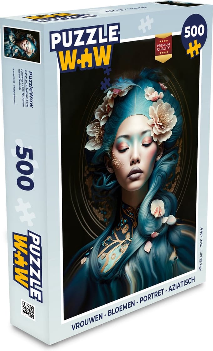 Puzzel Vrouwen - Bloemen - Portret - Aziatisch - Legpuzzel - Puzzel 500 stukjes