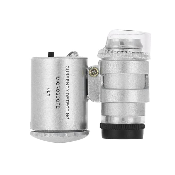 60X Mini Microscoop Zakloep Loep Vergrootglas met LED-licht