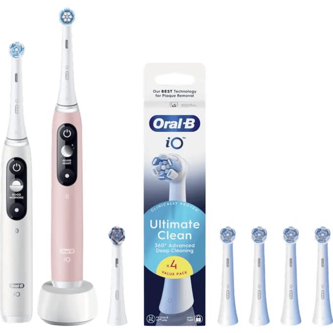Oral-B iO Series 6N Duo Pack Wit + Roze Value Pack