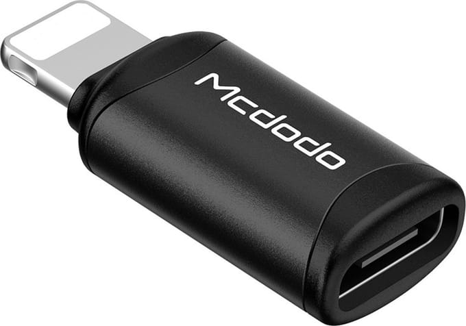 Adapter voor gegevens en opladen USB-C - Lightning McDodo OT-7680, Zwart