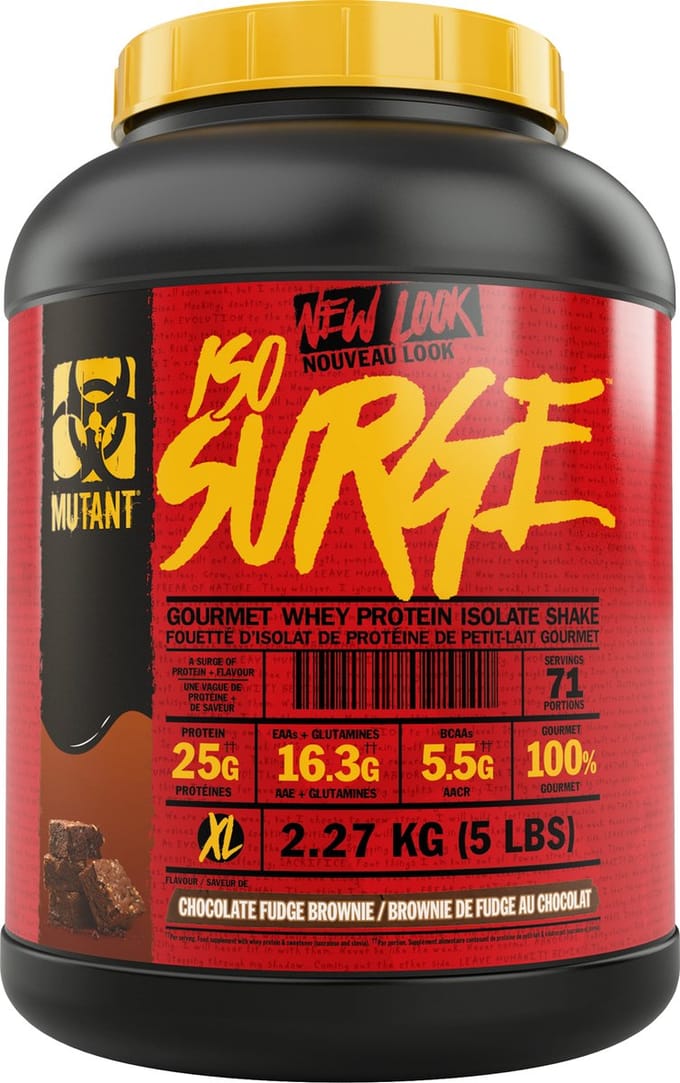 Mutant Mutant Hardcore Iso (5lbs) Chocolate Fudge Brownie - Eiwitten - Wei-eiwit isolaat