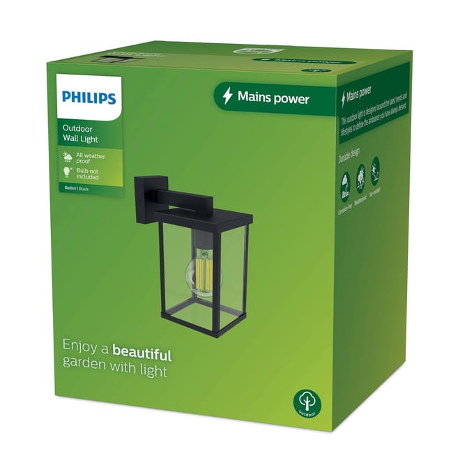 Philips LED Bellini 8720169266377 Buitenlamp (wand) LED E27 Zwart
