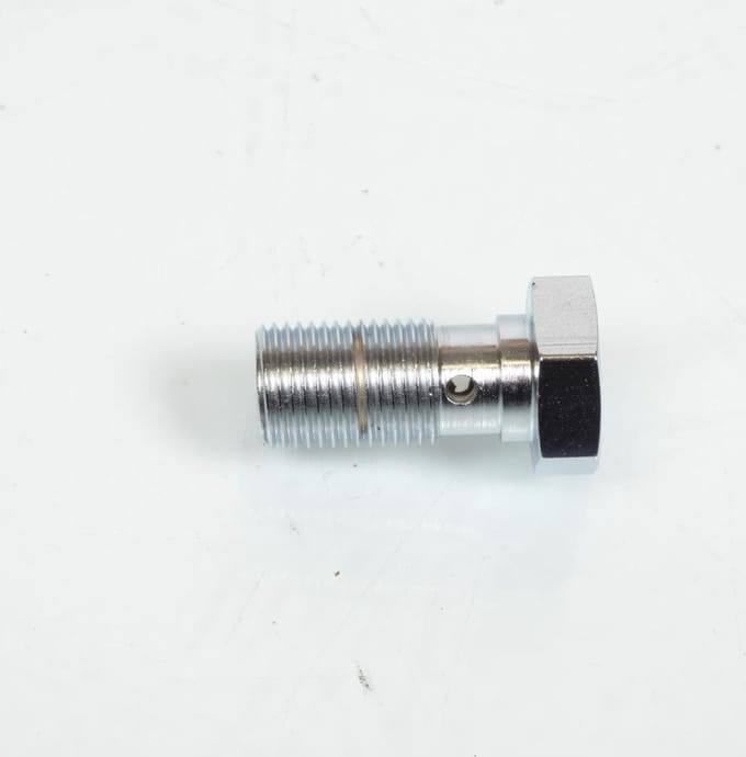 Banjobout remleiding verchroomd staal 7/16 24G voor motor Harley Davidson