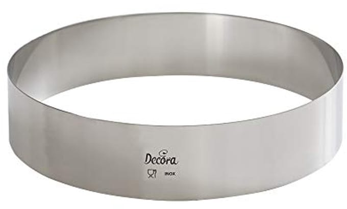 Ronde taartring roestvrij staal Ø 26x4 cm