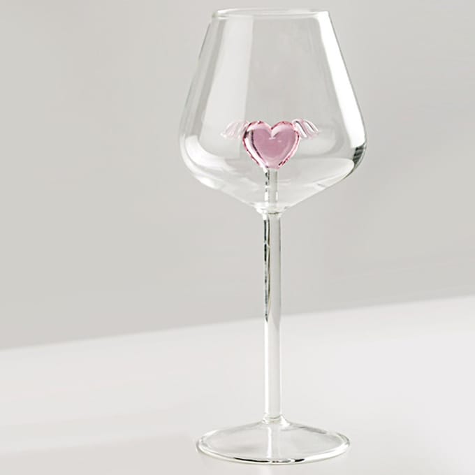 Verre à Cocktail Cœur Élégant Romantique Tasse en Verre pour Mariage Bar à Domicile Fête Restaurants 350ml Type 3
