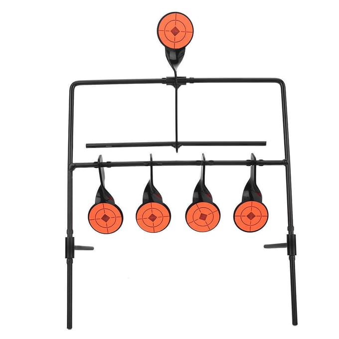 Heet metaal, roterend, draaiend, schietend, 5 doelen met stickers voor geweer, luchtgeweer