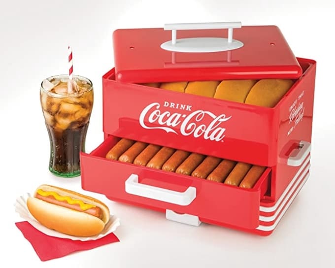 Coca Cola hotdogstomer - voor max 24 hotdogs en 8 broodjes