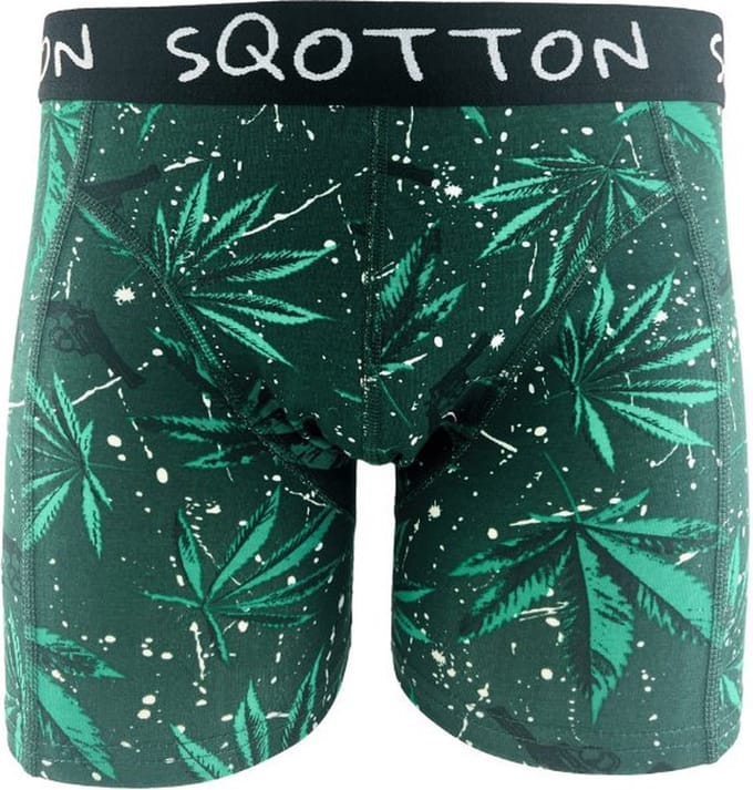 Boxershort - SQOTTON® - Wiet - Groen - Maat L