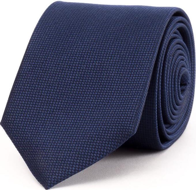 Zijden das marine blauw