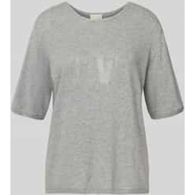 Regular fit gebreid shirt met kasjmier