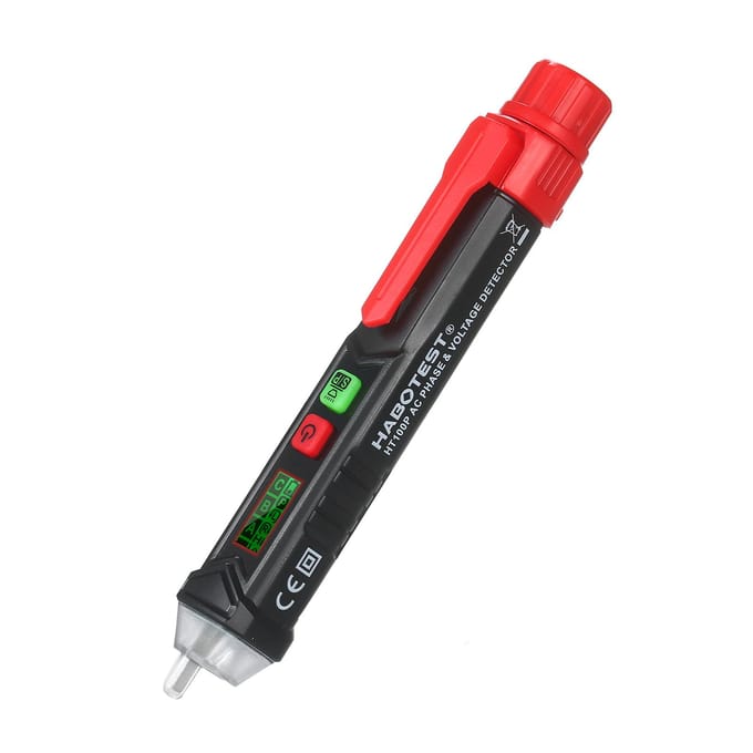 HABOTEST HT100P crayon sans Test LCD testeur de tension numérique détecteur de phase et de tension ca avec