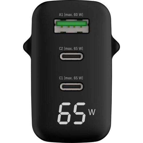 Ansmann HC365PD 65W USB-oplader 65 W 1x USB-A, 2x USB-C USB PD Zwart Binnen